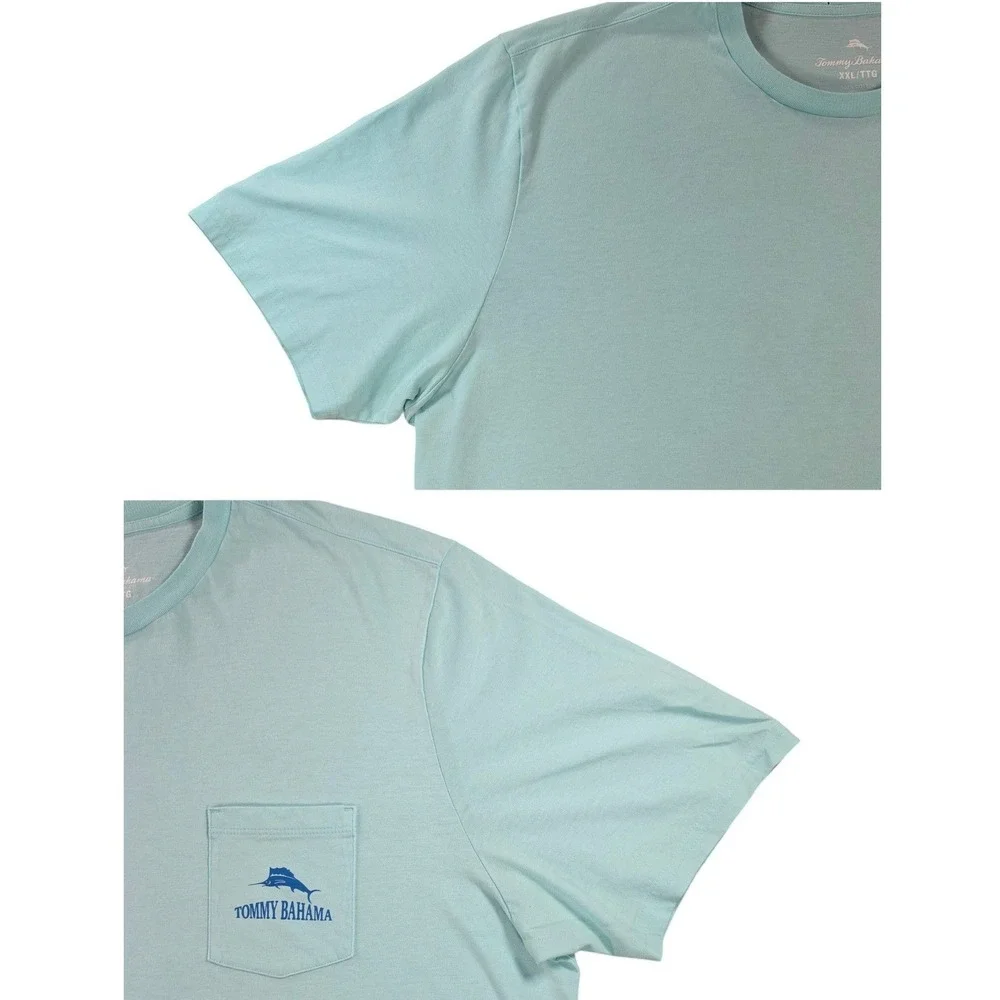 Tommy Bahama Collecting Sand Dollars Graphic Tee Mens XXL Beach Casino Shirt